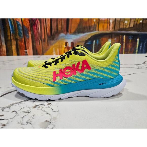 Hoka One Mach 5 Evening Primrose Scuba Blue Size 11D US Men's Running Shoes - Picture 2 of 7